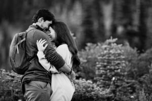 Mount Rainier National Park surprise proposal and engagement session.