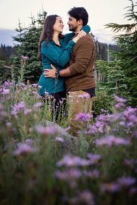 Surprise proposal and engagement session at Mount Rainier National Park.