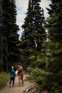 Proposal and engagement session at Mount Rainier National Park, Washington.