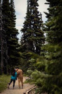 Proposal and engagement session at Mount Rainier National Park, Washington.