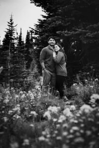 Proposal and engagement session at Mount Rainier National Park, Washington.