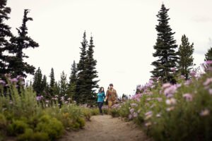 Proposal and engagement session at Mount Rainier National Park, Washington.
