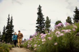 Proposal and engagement session at Mount Rainier National Park, Washington.