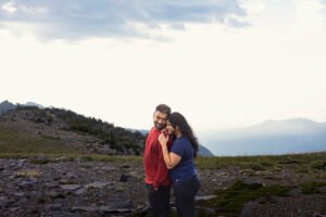 Fremont Fire Lookout at Sunrise Surprise Proposal and Engagement Session in Mount Rainier National Park