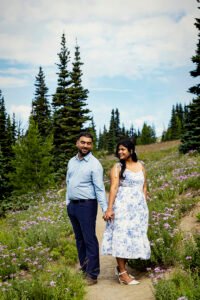 Fremont Fire Lookout at Sunrise Surprise Proposal and Engagement Session in Mount Rainier National Park