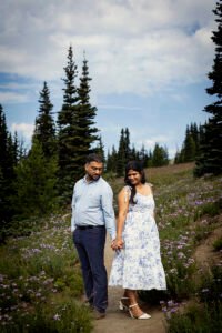 Fremont Fire Lookout at Sunrise Surprise Proposal and Engagement Session in Mount Rainier National Park