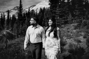 Fremont Fire Lookout at Sunrise Surprise Proposal and Engagement Session in Mount Rainier National Park